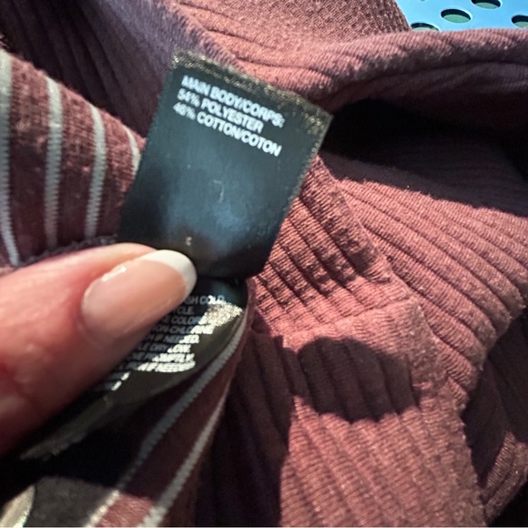 ZELLA Carey Ridge Funnel Neck Pullover In Maroon M - Picture 9 of 10
